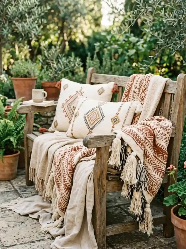 Eclectic Textile Accents with Fringe & Embroidery