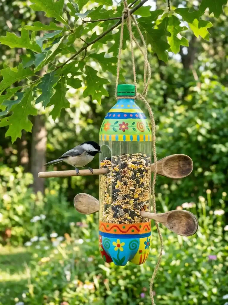 Recycled Plastic Bottle Bird Feeders