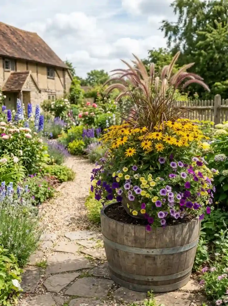  Rustic Weathered Wooden Barrels
