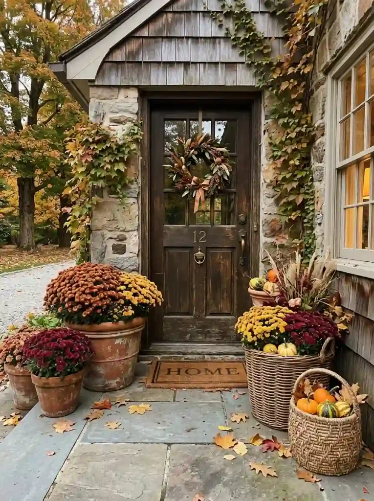 Terracotta & Bronze Mum Planters