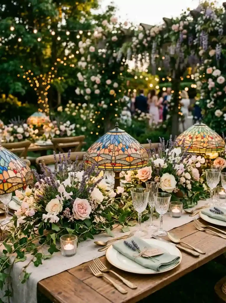  Tiffany-Style Glass Lamp Centerpieces
