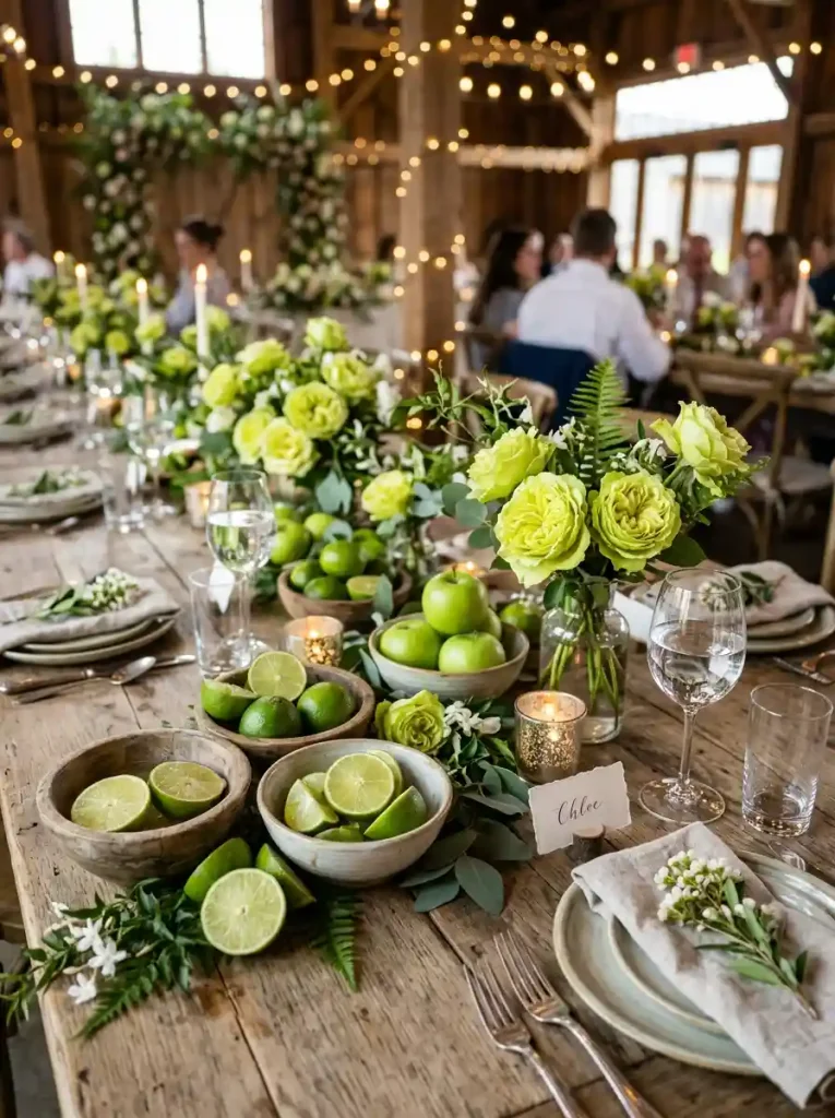  Vibrant Citrus & Green Apple Centerpieces