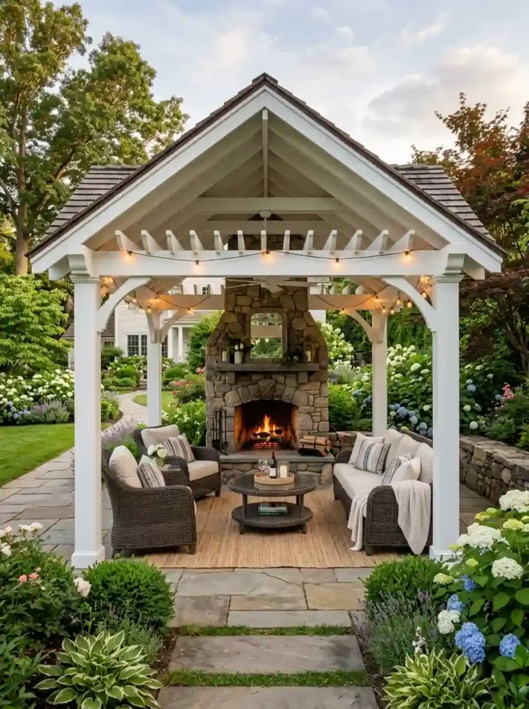  White Pavilion Style Roof