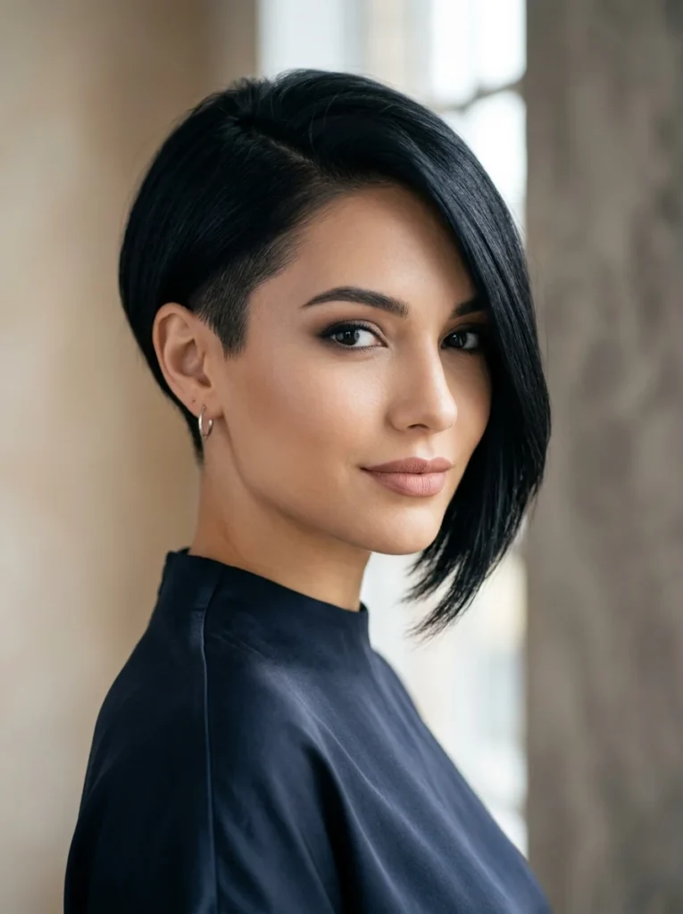 Asymmetrical Side-Swept Pixie Bob
