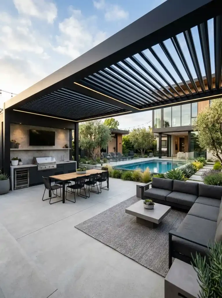  Black Aluminum Patio Cover