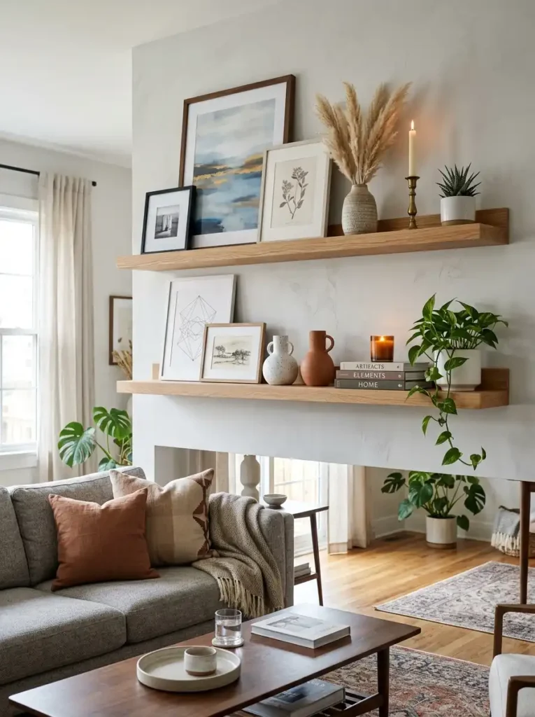  DIY Floating Picture Ledge Gallery