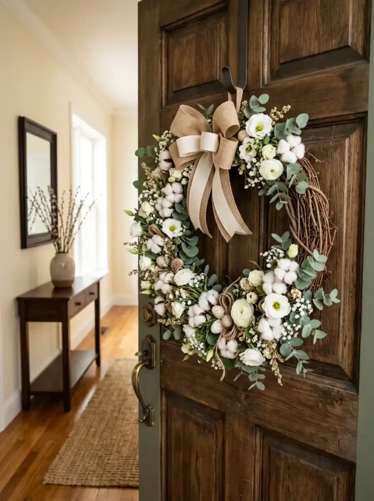 Farmhouse Cotton Stem Wreath