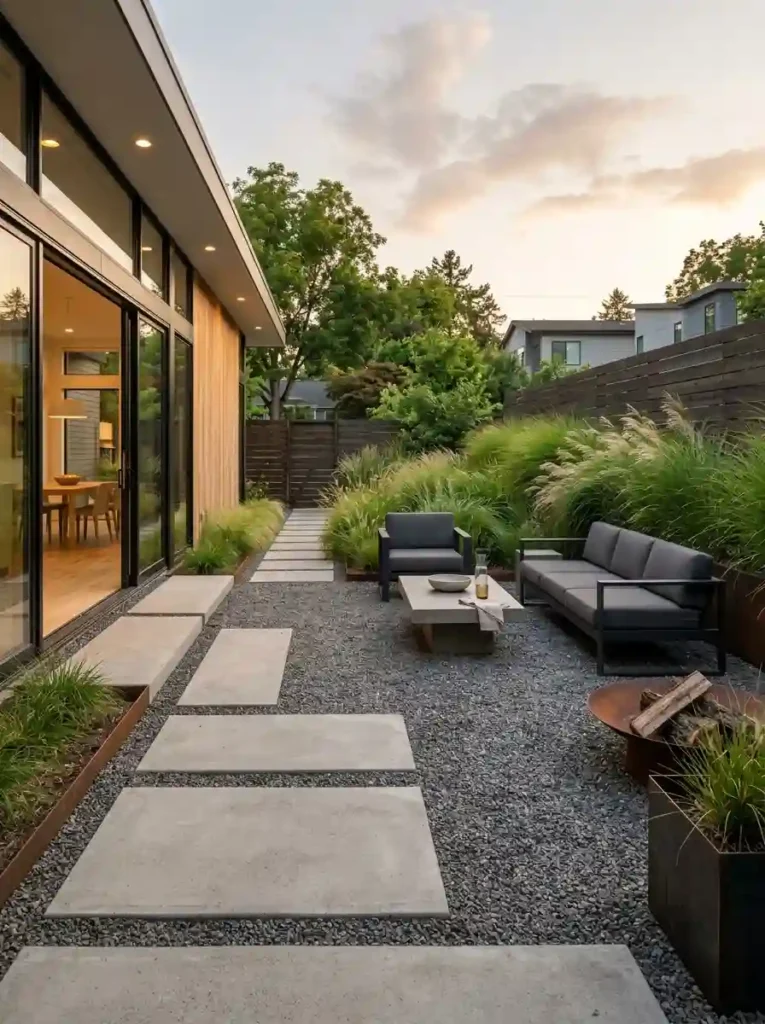  Gravel Patio with Stepping Stones