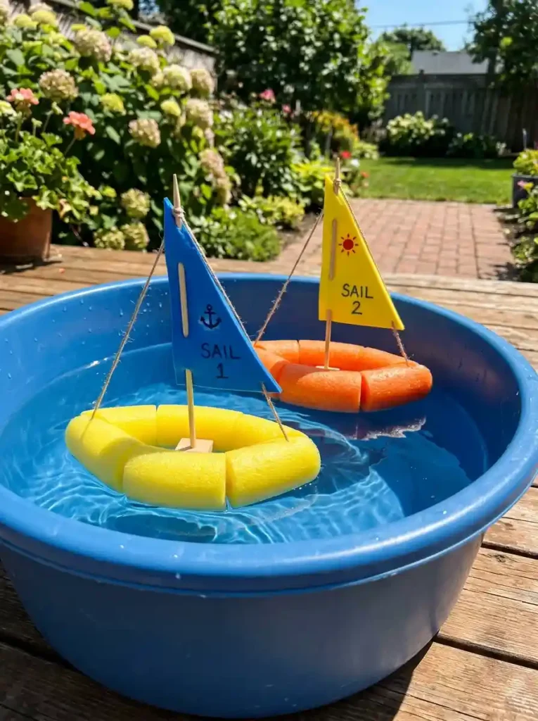 Handcrafted Pool Noodle Boats