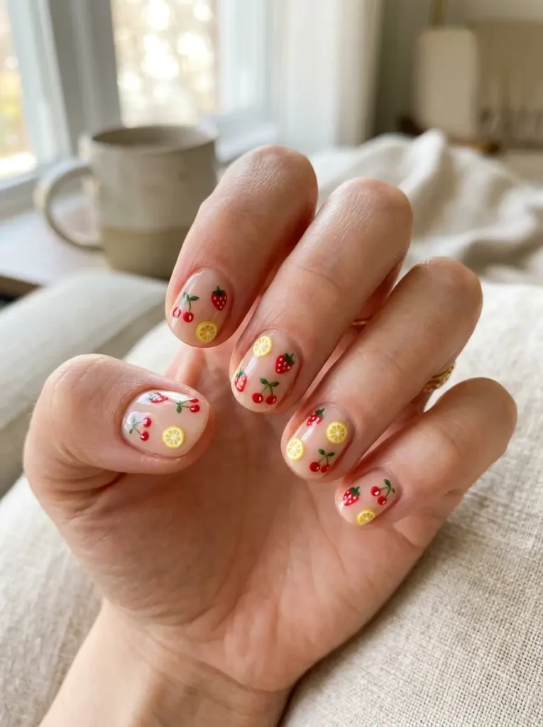 Micro-Mini Fruit Accent Nails