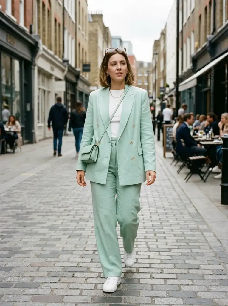 Monochromatic Pastel Suiting