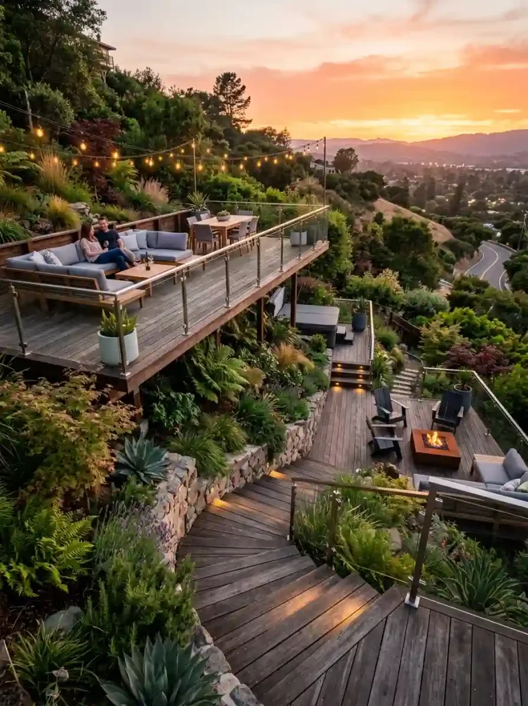 Multi-Level Backyard Deck