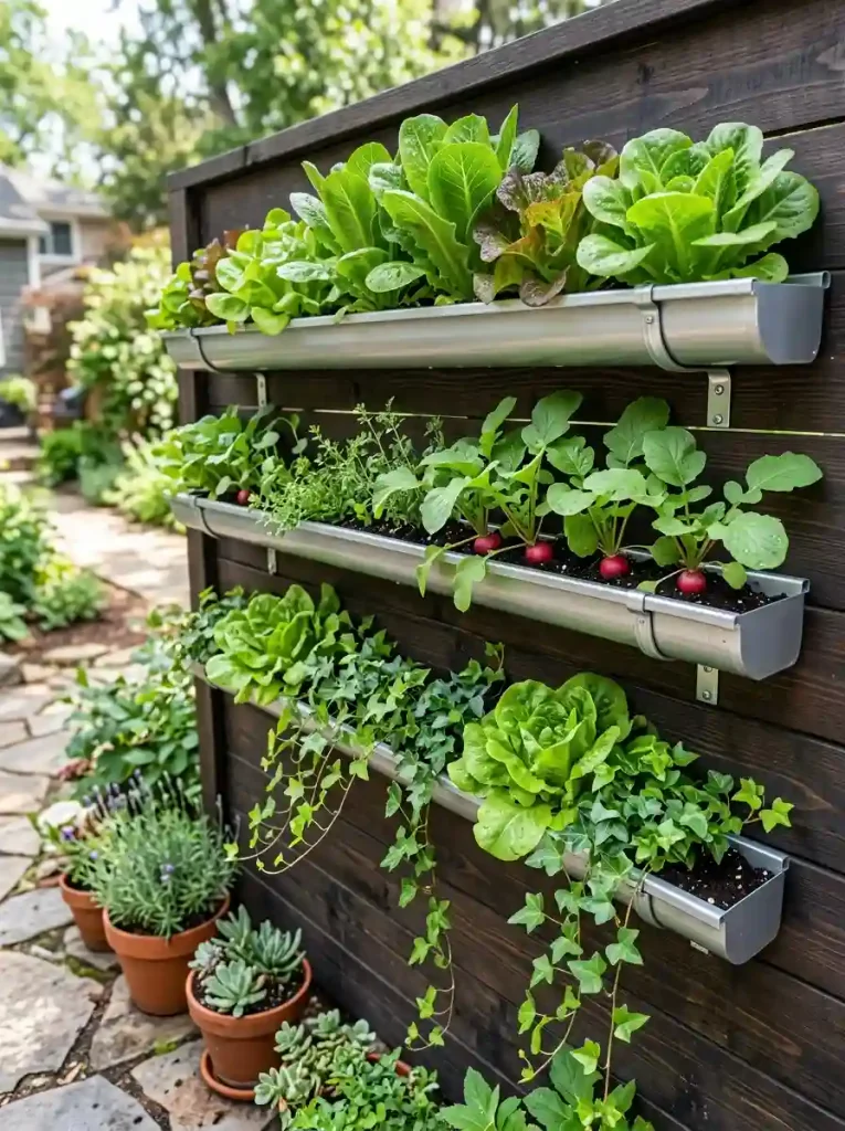 Wall-Mounted Metal Gutter System