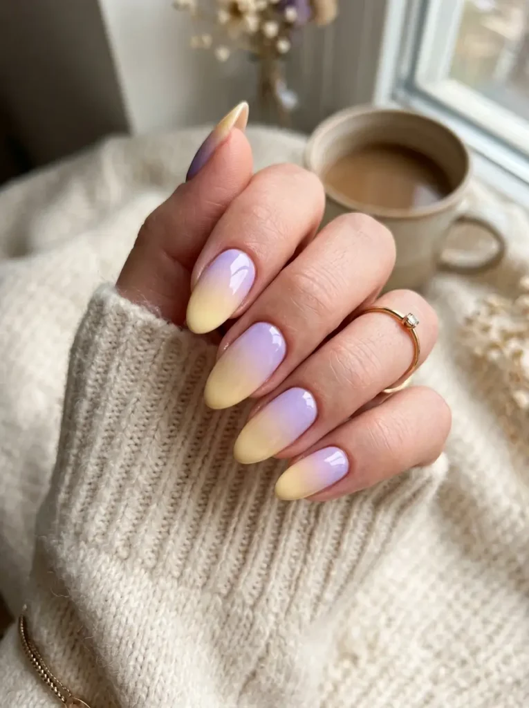 Soft Lavender and Butter Yellow Gradient