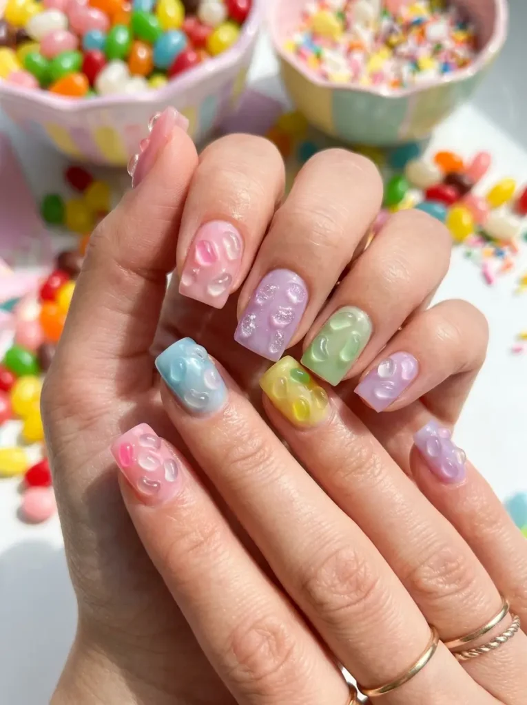 3D Gel Jelly Bean Accents