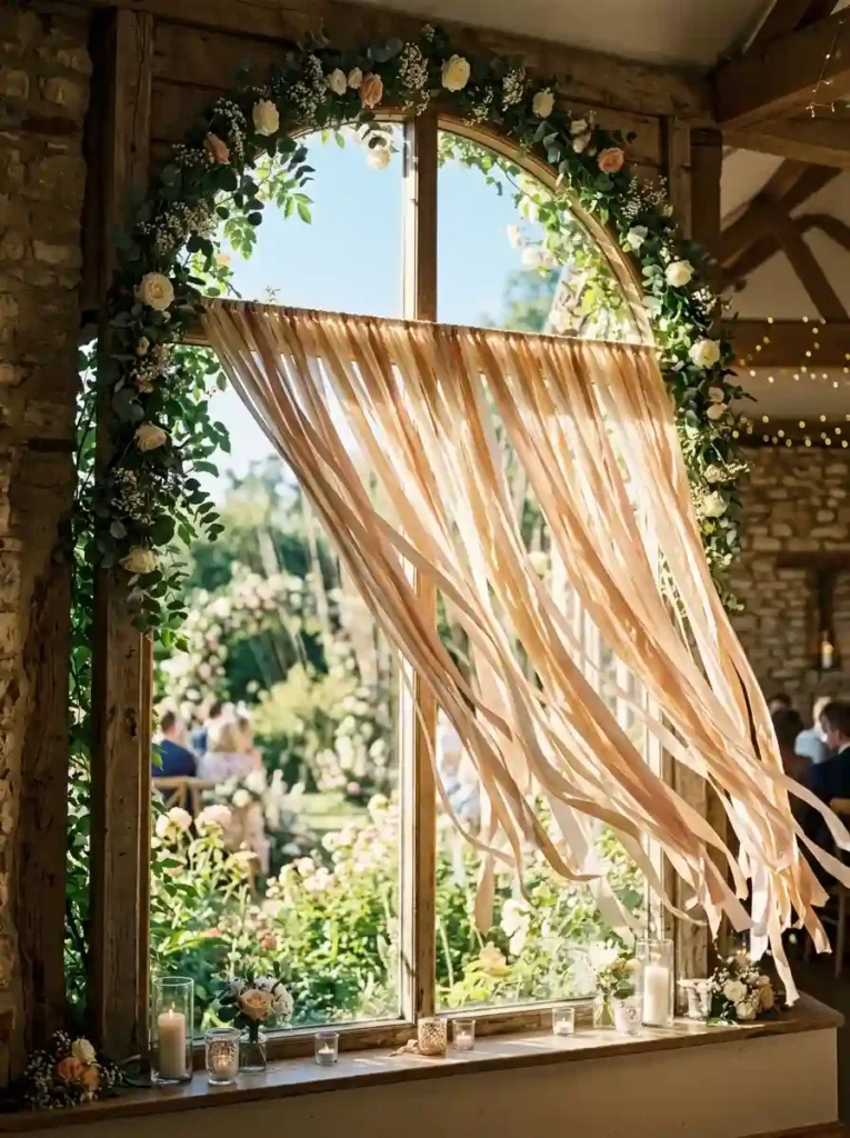 Cascading Ribbon & Tinsel Curtains