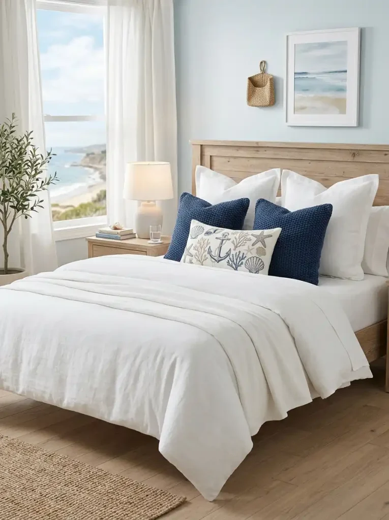 Coastal Navy & White Linen Layering
