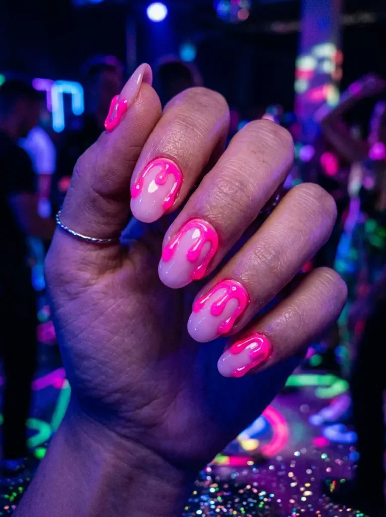  Neon Pink Slime Cuticles