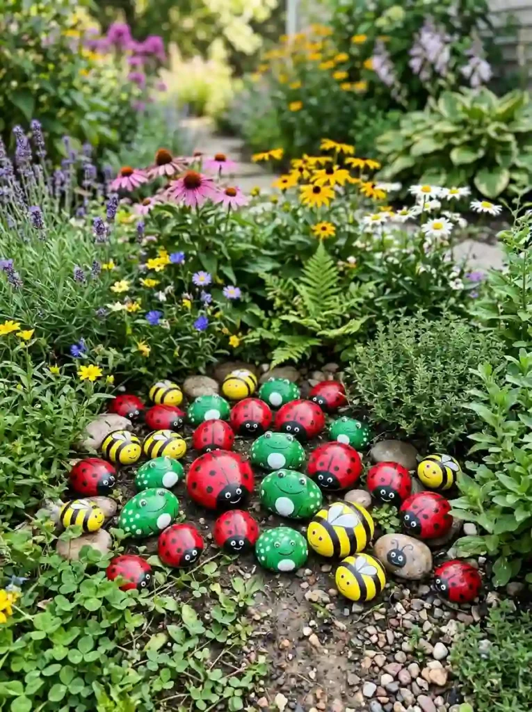 Painted Pet Rocks and Garden Critters
