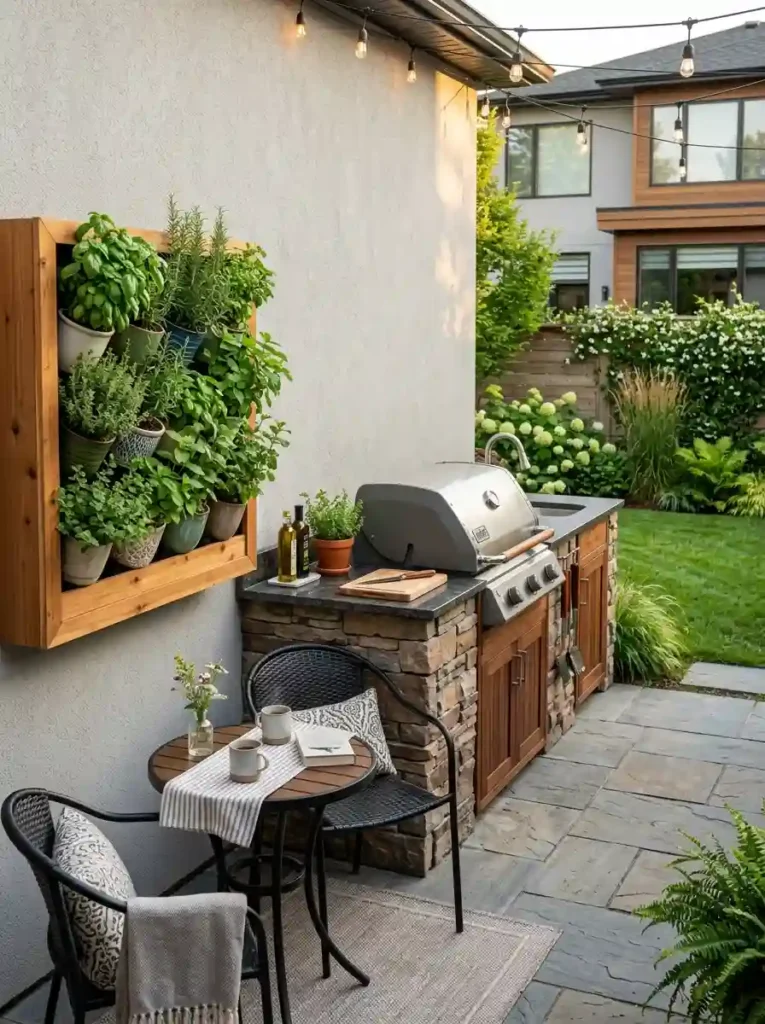 Compact Outdoor Kitchen for Small Patios
