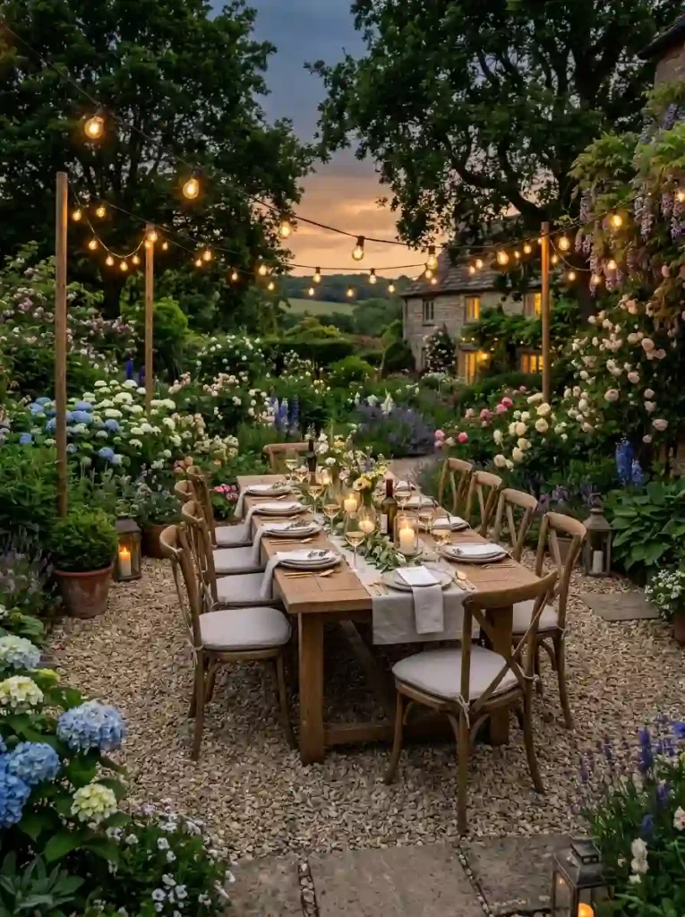 Gravel Patio Dining Area