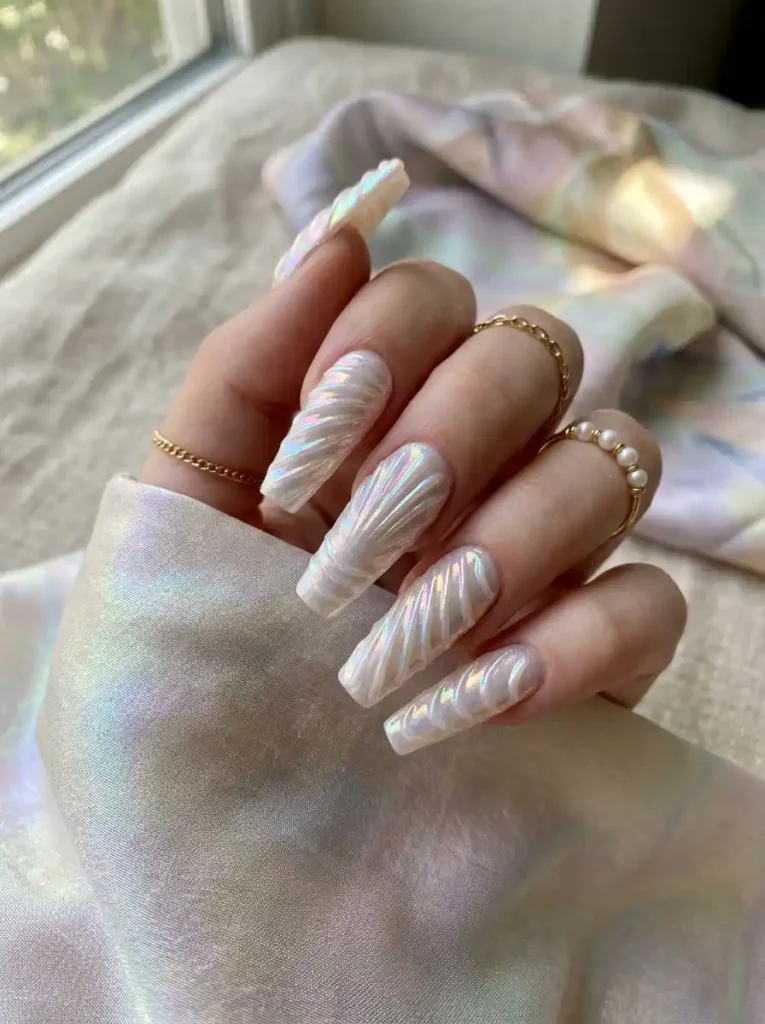  Iridescent Pearl Shell Texture