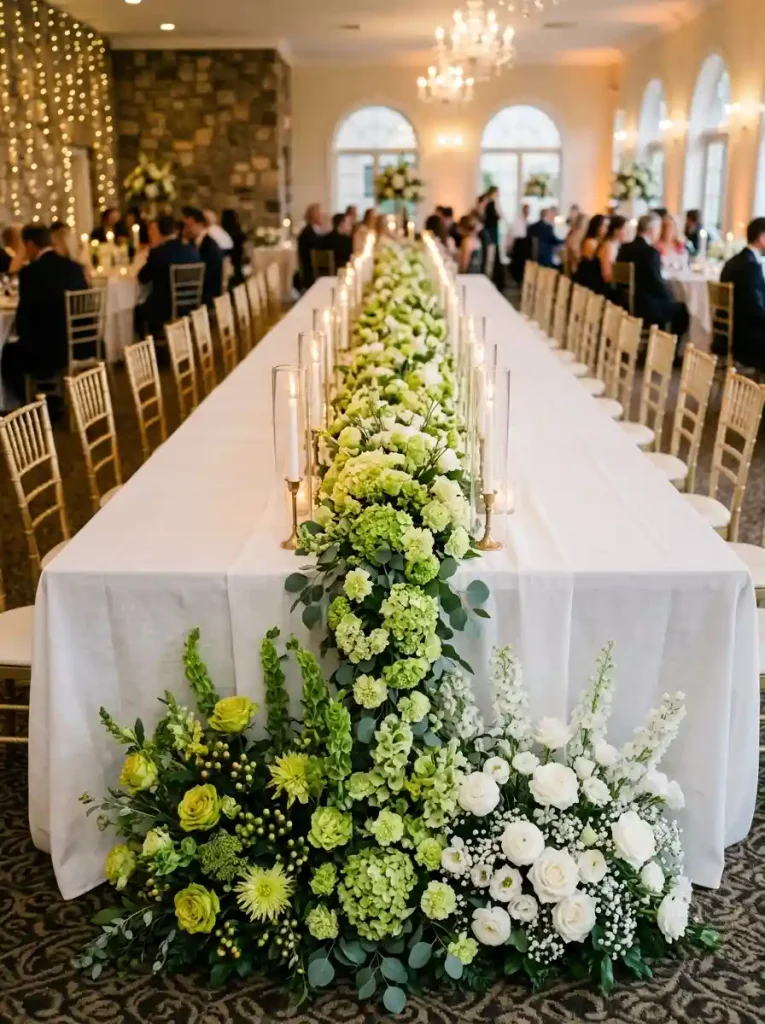 9. Ombre Chartreuse-to-White Floral Meadow