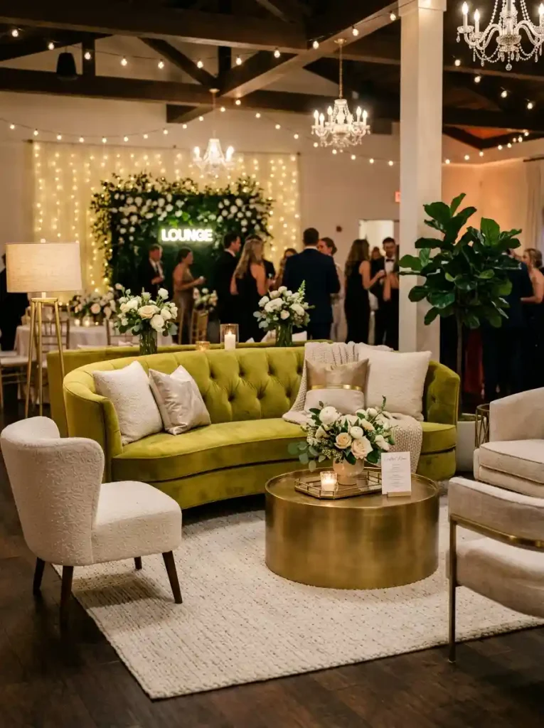 Statement Chartreuse Velvet Lounge Furniture