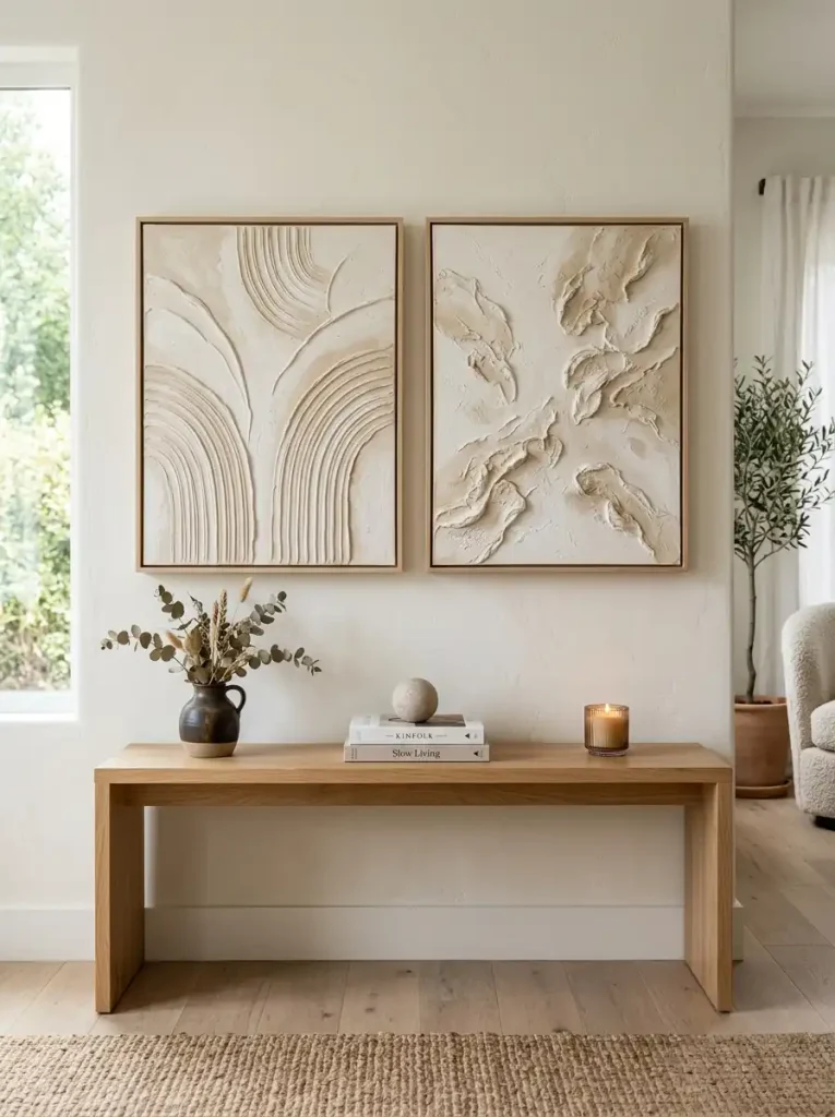Textured Neutral Canvas Duo