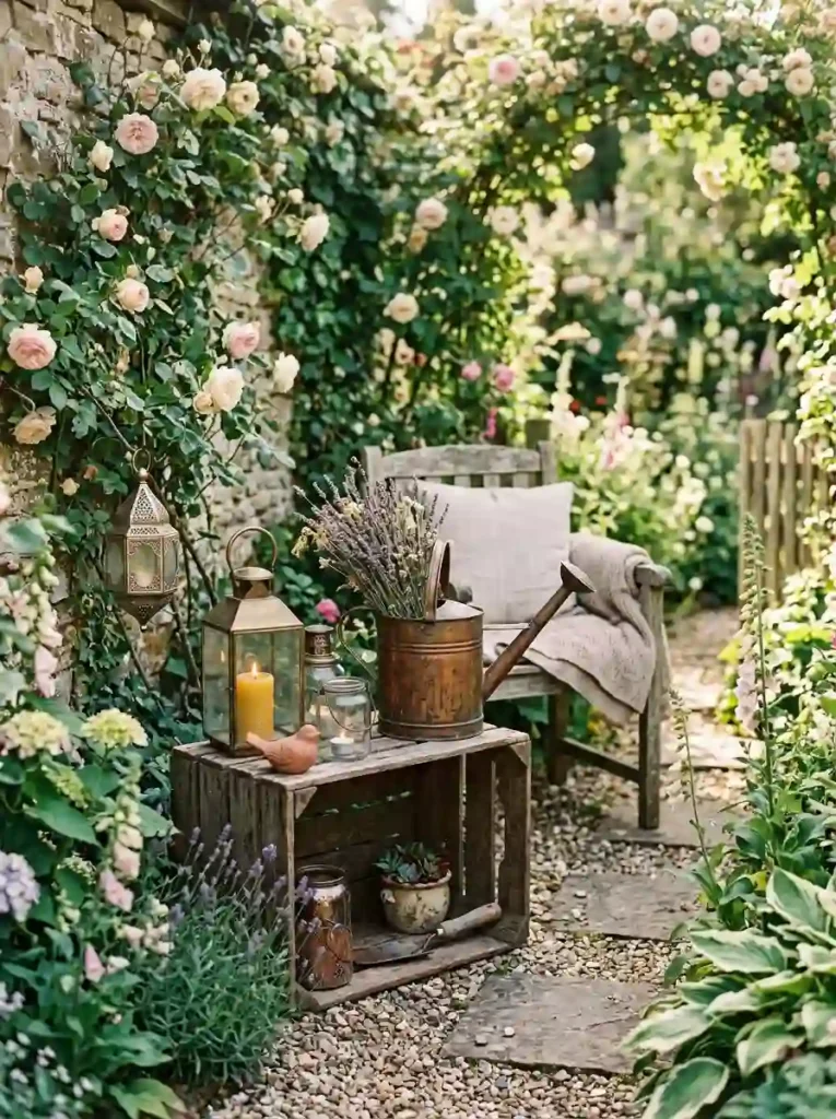  Vintage Copper, Wood & Antique Garden Curios