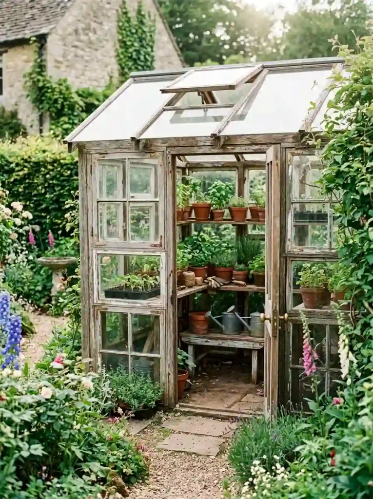  Classic Recycled Window Greenhouse