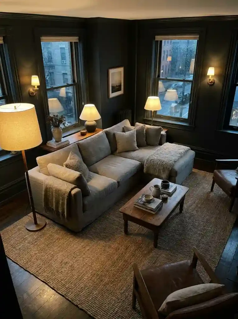  Color-Drenched Charcoal & Greige Walls