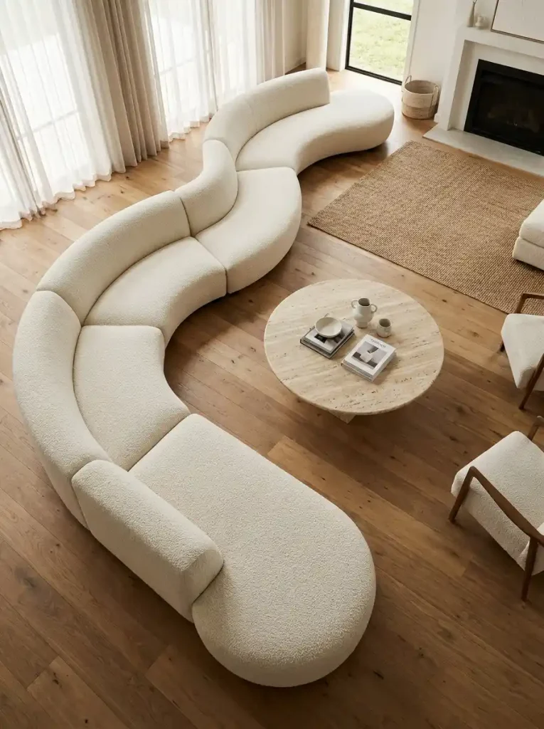 . Curved & Organic Sculptural Sofas
