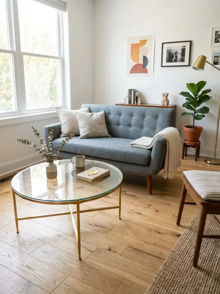 . Elevated Leggy Furniture to Expose Floor Space