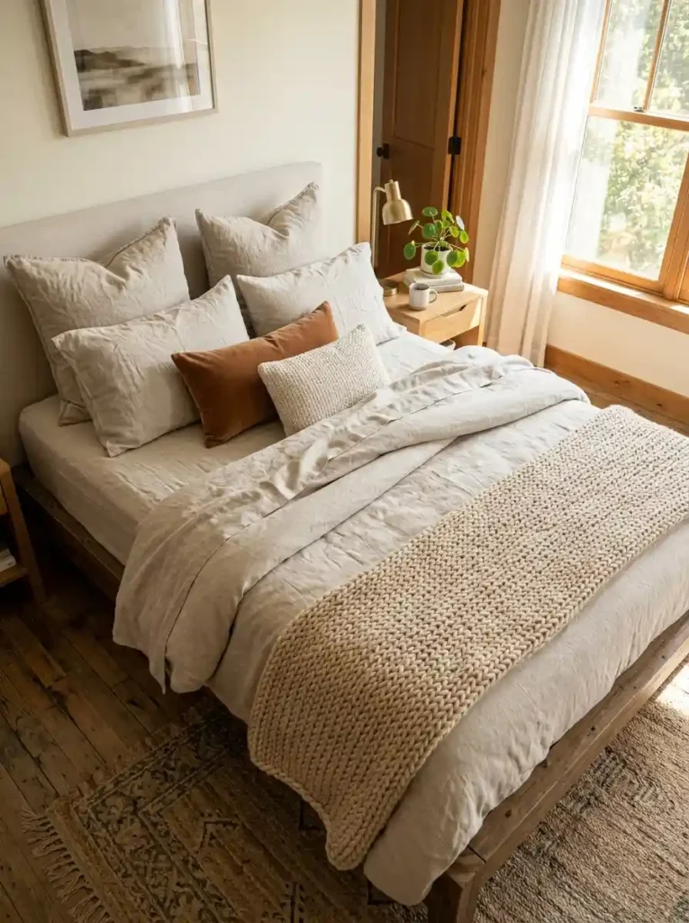  Layered Linen & High-Texture Bedding Overhaul