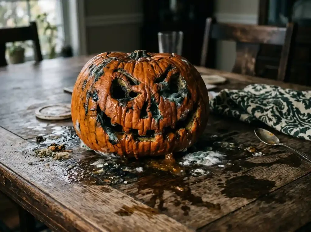 Real Pumpkin Moldy Indoor Centerpieces