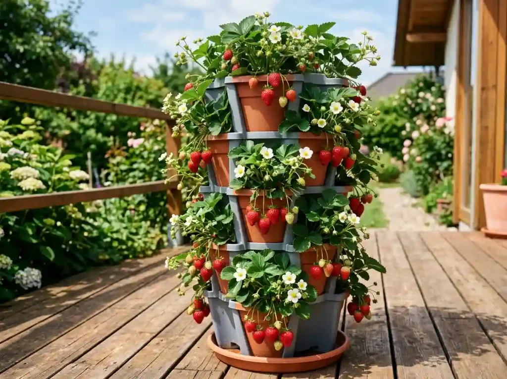 Stacking Tiered Vertical Strawberry Towers