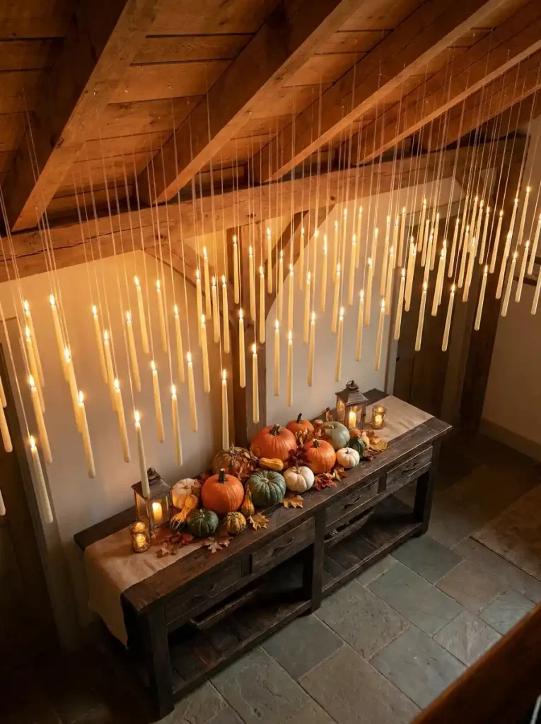 1. The Foyer: Floating Candle Ceiling Canopy