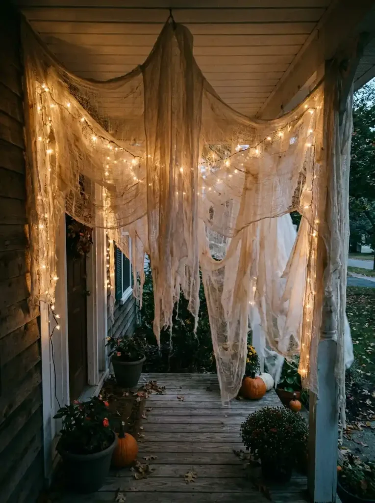 Draped Cheesecloth "Ghost" Curtains