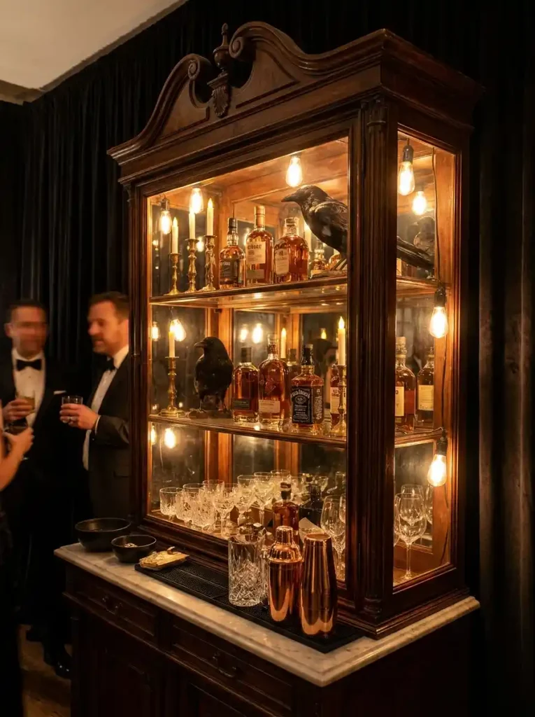  Curated Dark Academia Curiosity Bar & Specimen Display