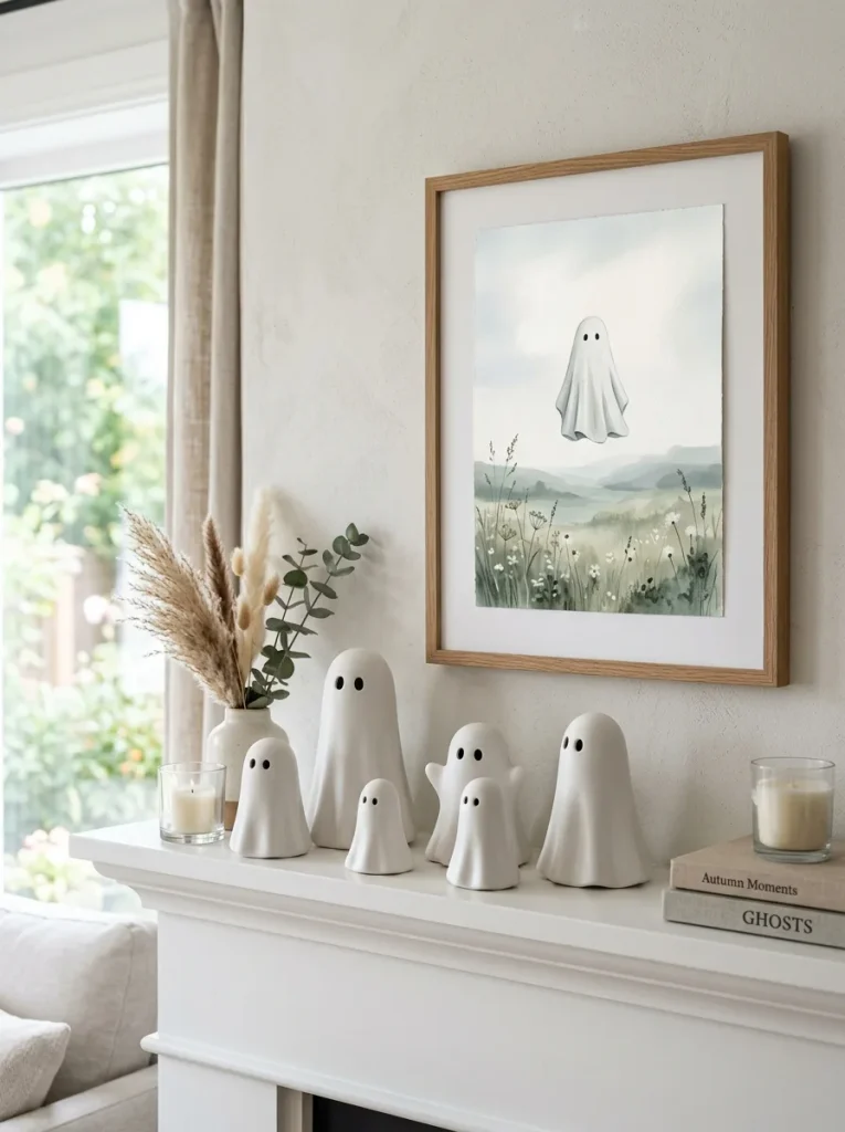 . Minimalist Monochrome Ghost Art & Figures