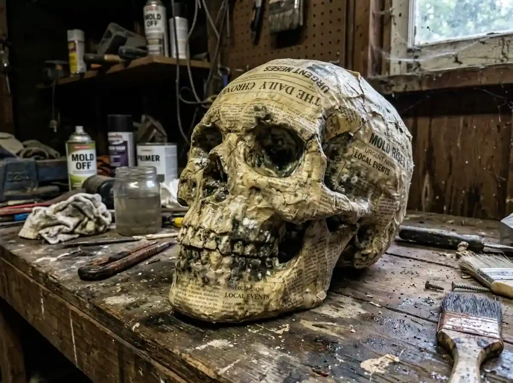 Overly Complex Paper-Mache Skulls