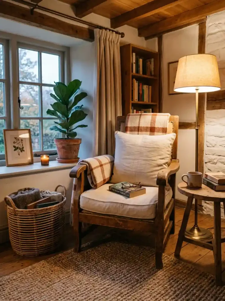 Rustic Farmhouse Reading Corner