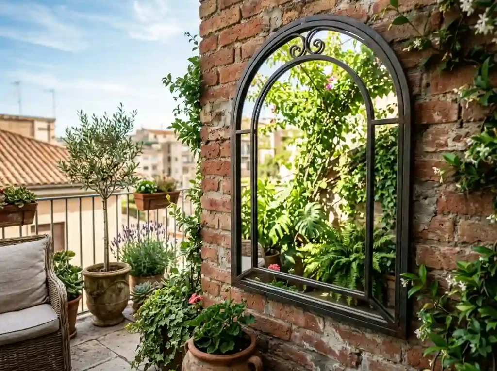Weatherproof Mirror Accents for Perceived Depth
