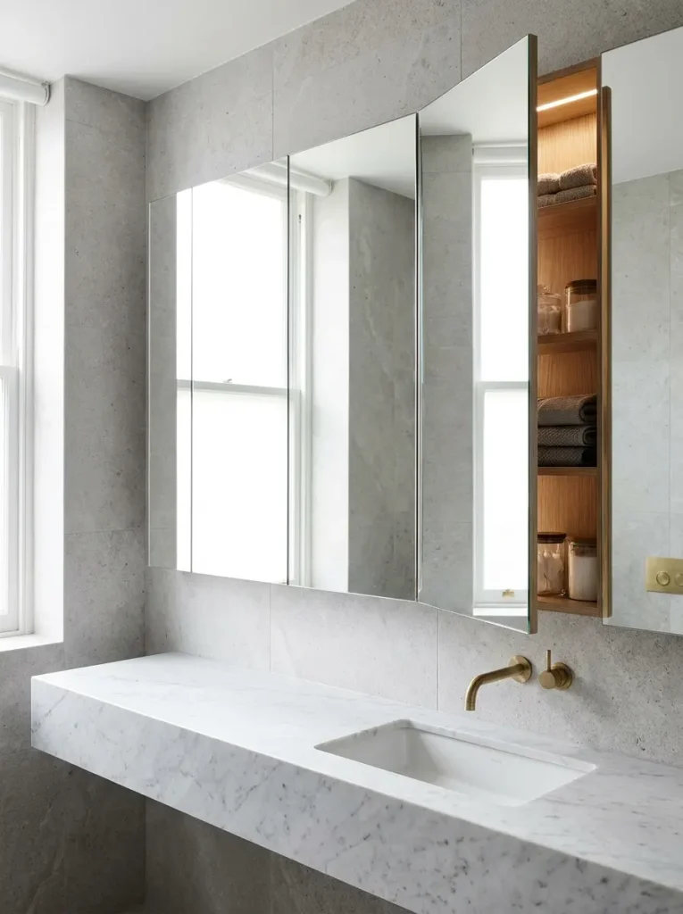 Concealed Push-to-Open Medicine Cabinets