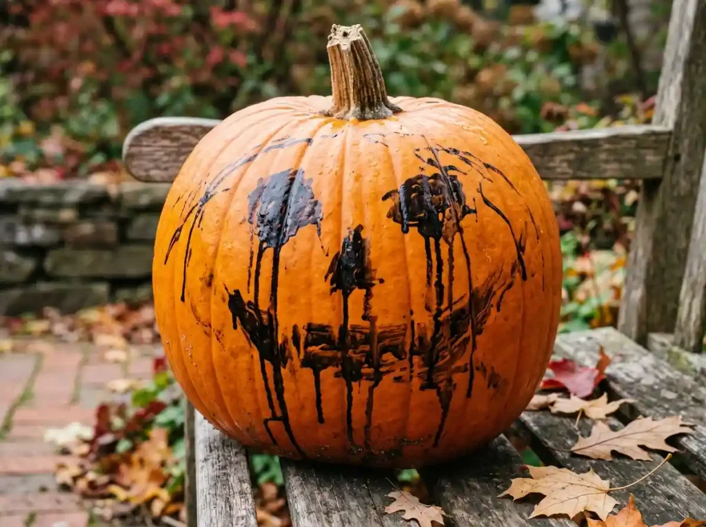 Permanent Sharpie Designs on Real Pumpkins