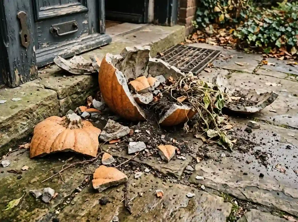 Heavy Concrete Pumpkin Planters Made Without Rebar