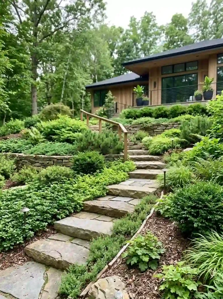  Evergreen Courtyard Garden