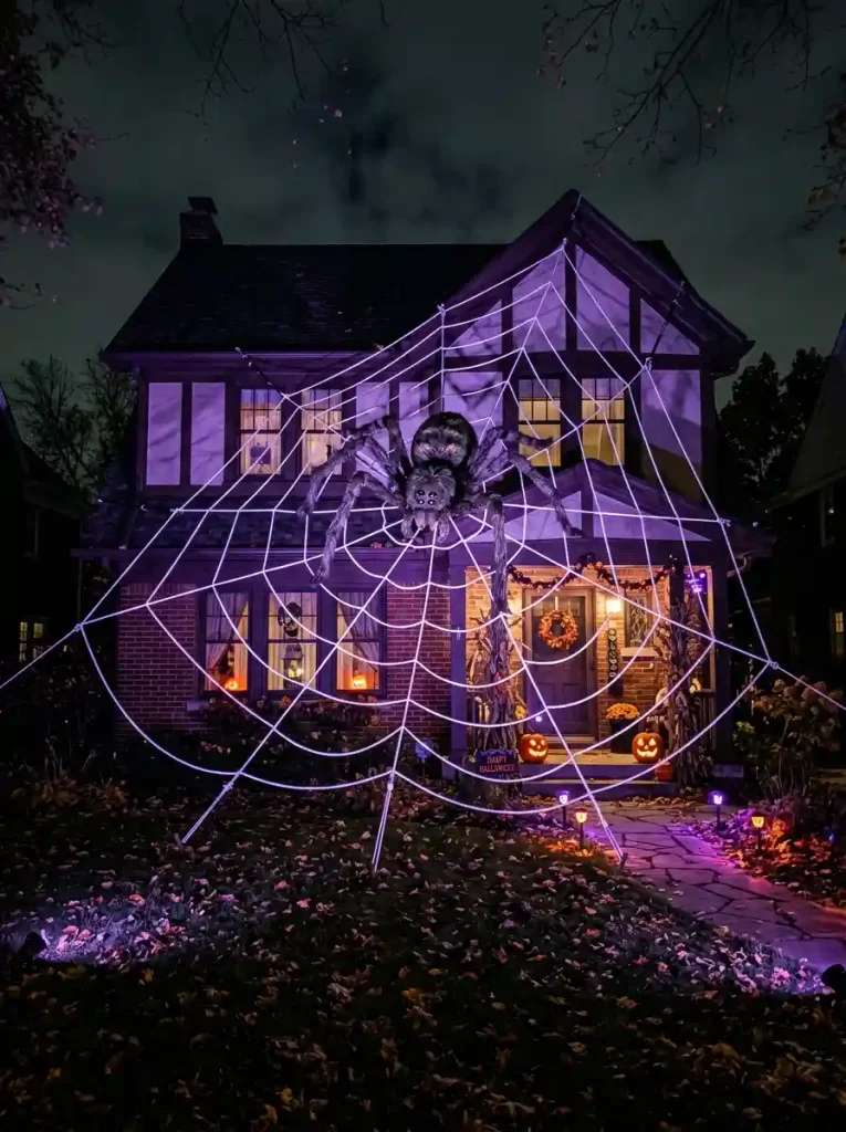  Giant Rope & Yarn Spider Web Display