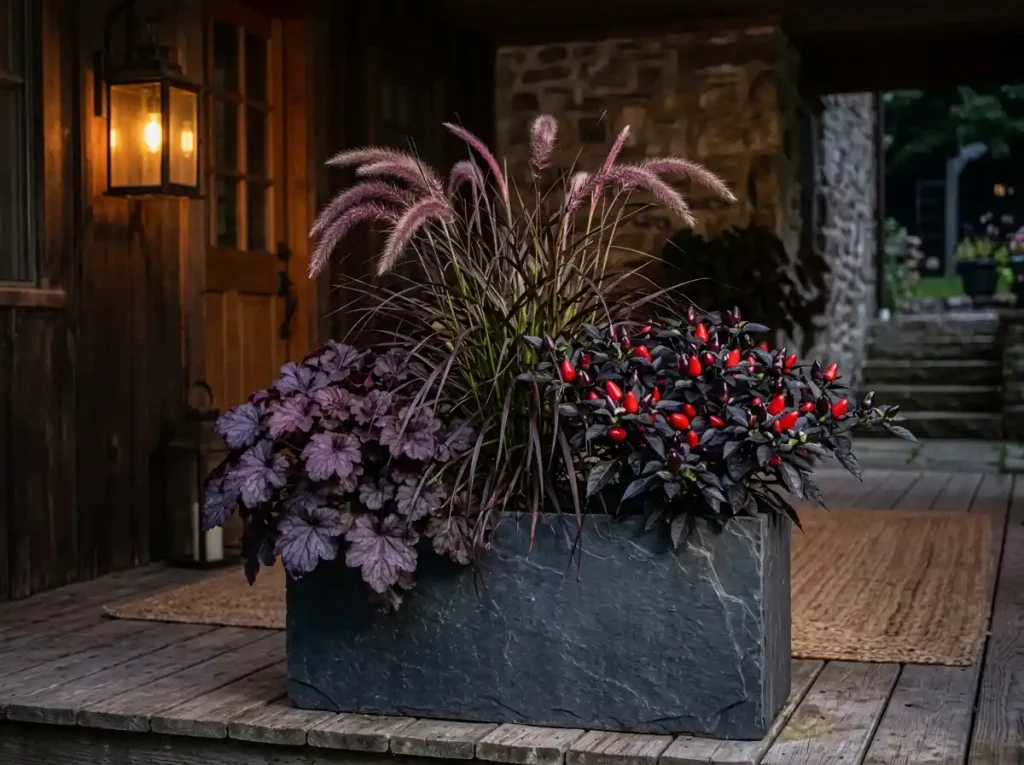  Moody Plum & Dark Velvet Foliage Containers